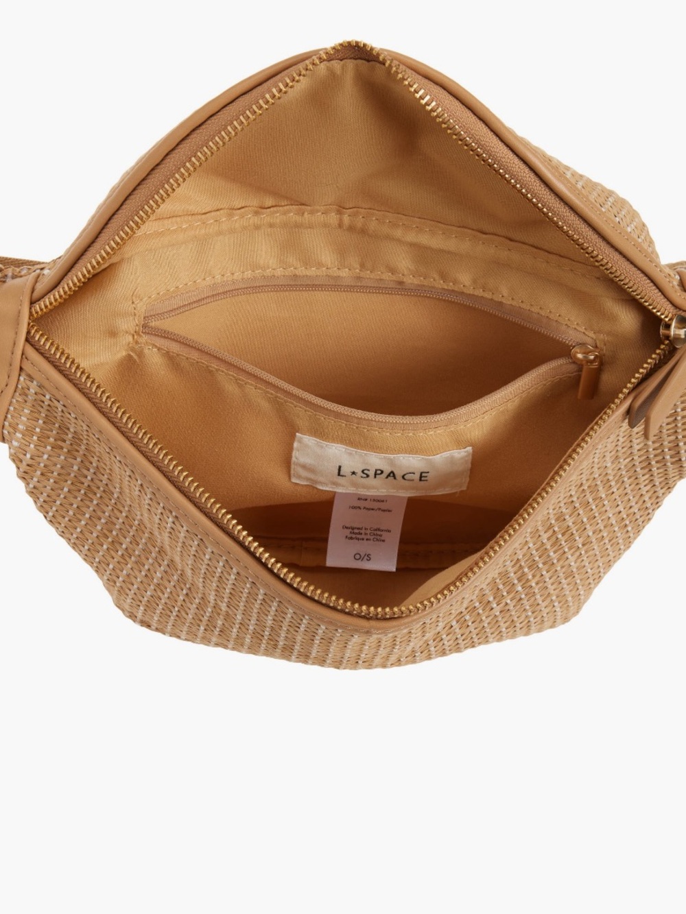 l*space Tan Woven Belt Bag - Picture 3 of 7